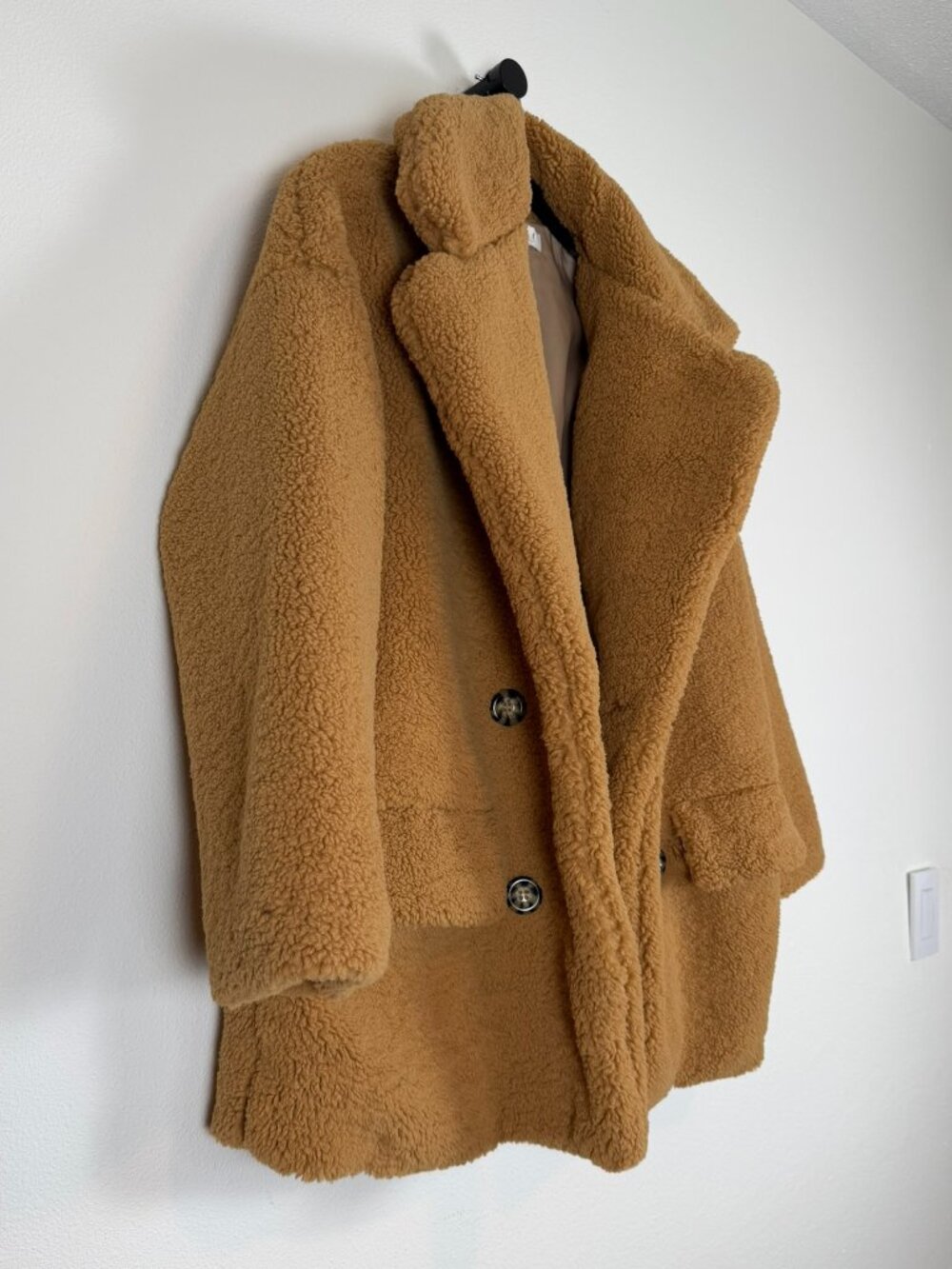 THML Double Breasted Peacoat Size M Camel - Picture 2 of 8